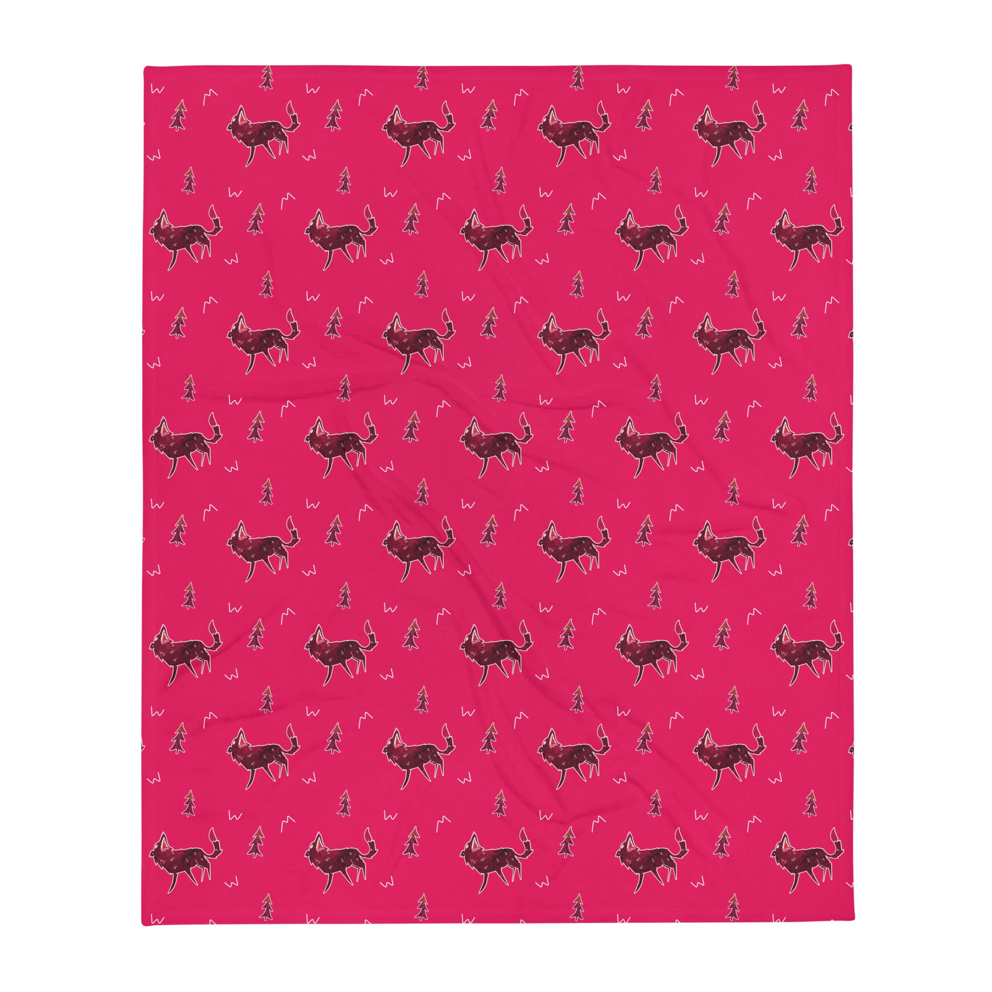 Earwolf Presents: Pink Print Throw Blanket