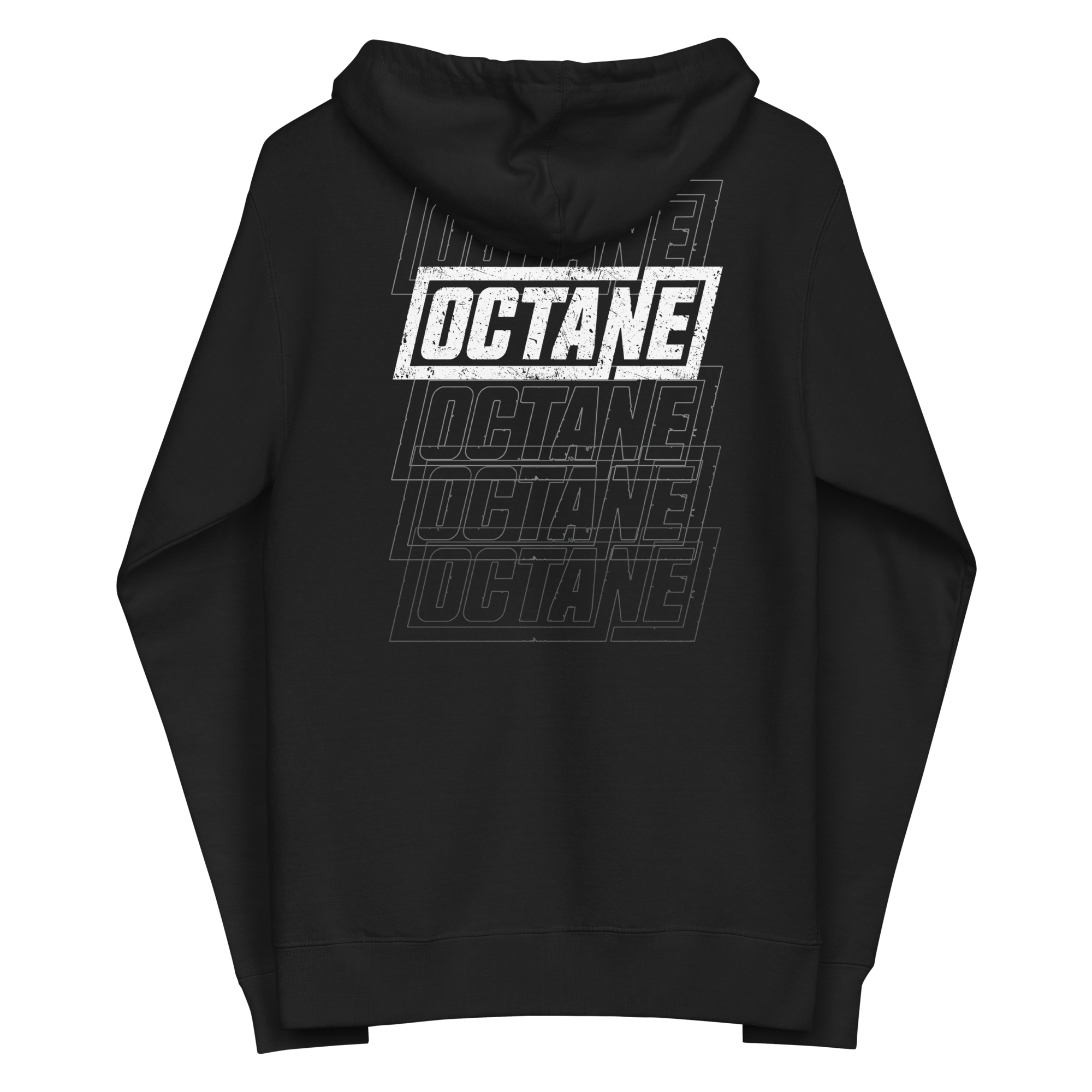 Octane: White Logo Zip Hoodie