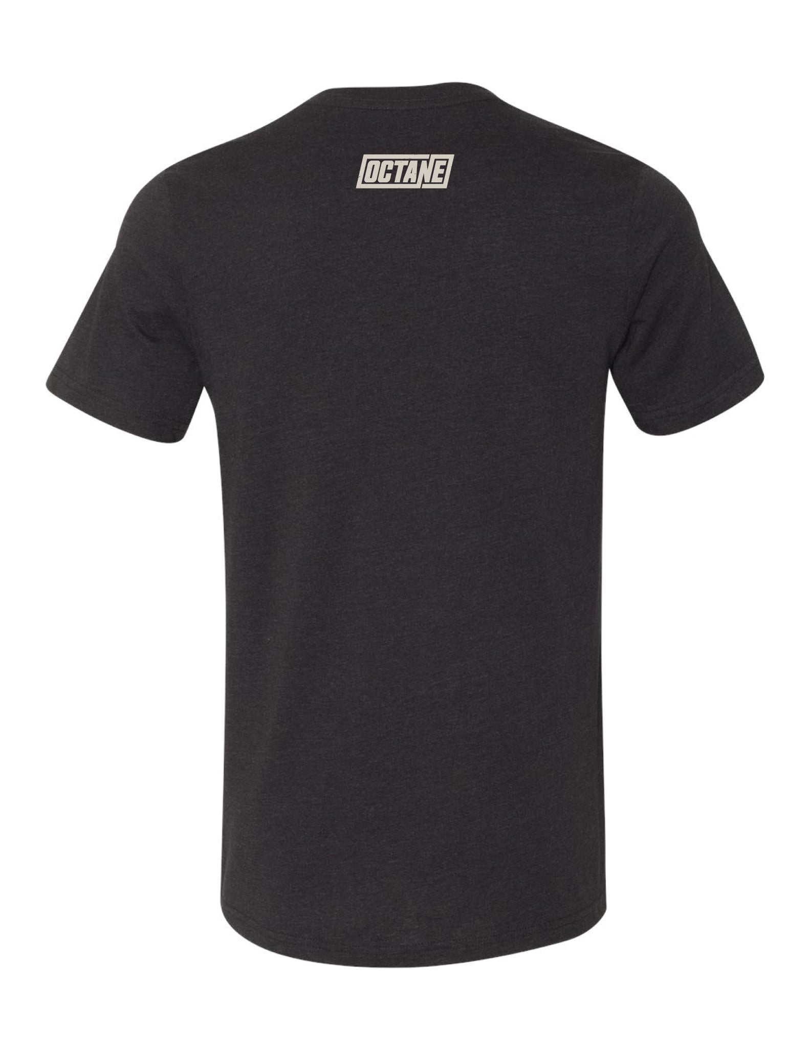 Black t-shirt with a small 'OCTANE' logo on the back.