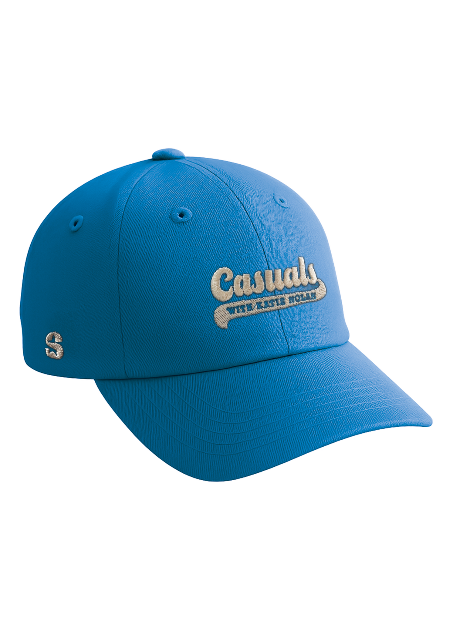 Casuals with Katie Nolan: Blue Embroidered Ball Cap