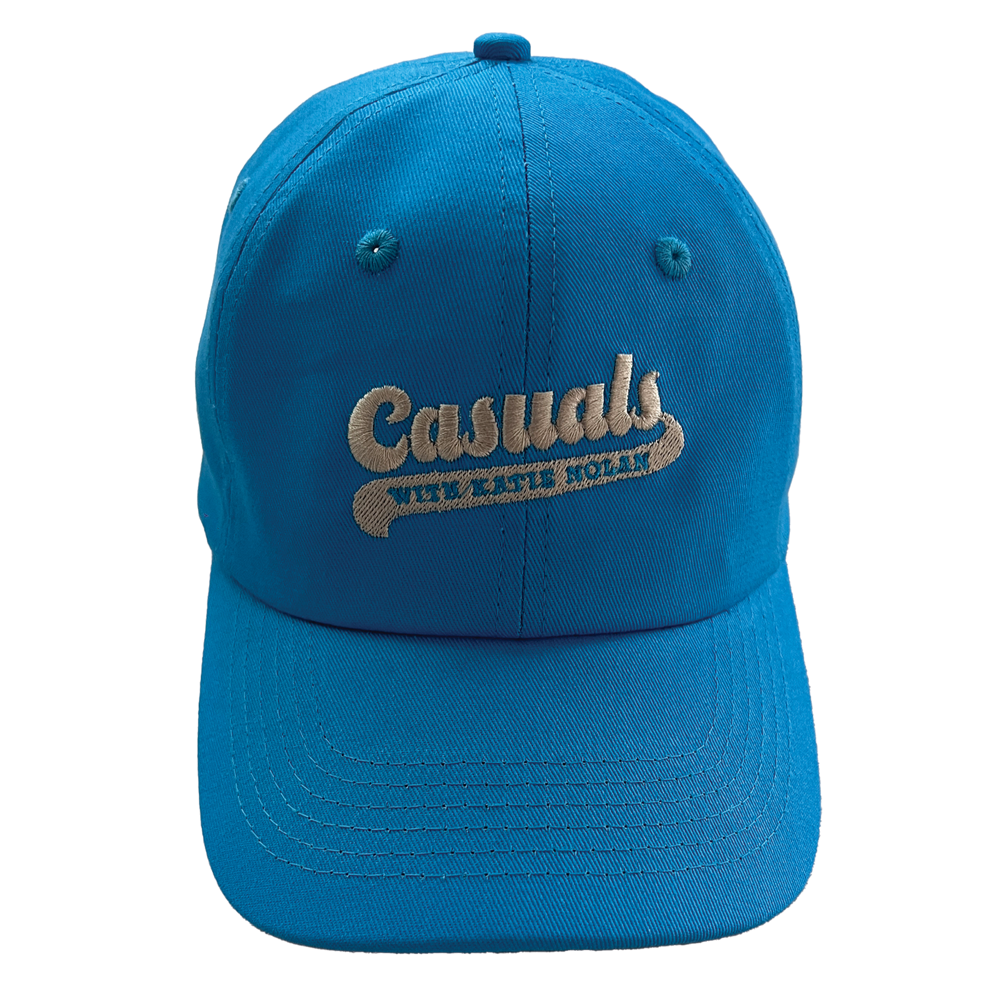 Casuals with Katie Nolan: Blue Embroidered Ball Cap