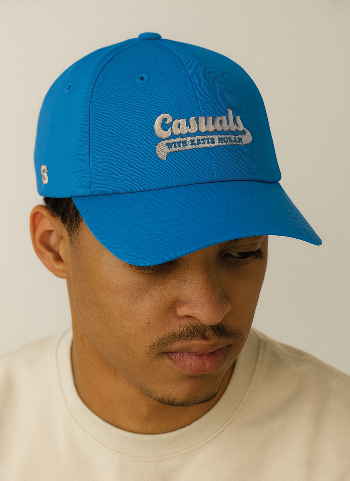 Casuals with Katie Nolan: Blue Embroidered Ball Cap