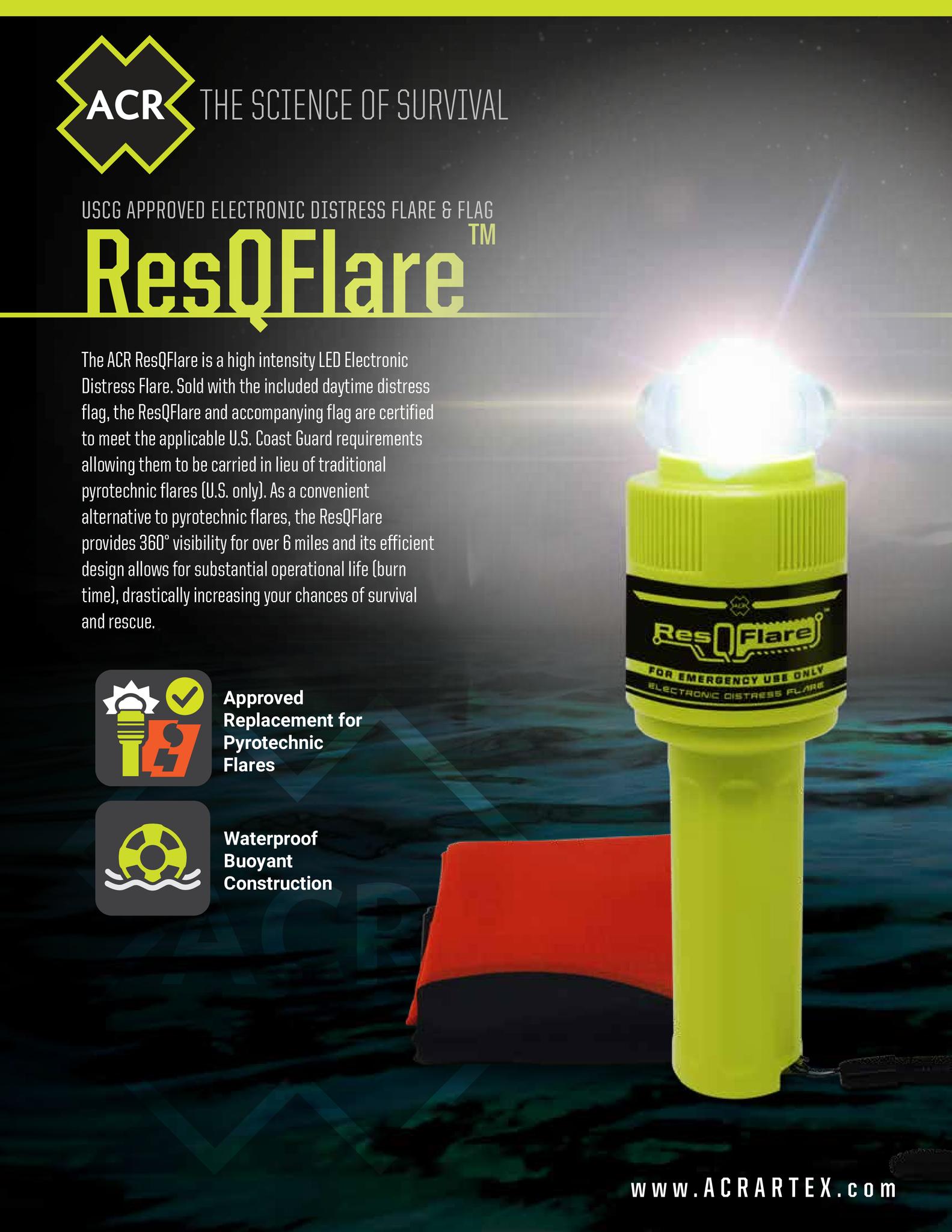 ResQFlare – Electronic LED Emergency Boat Flare – Sirius XM Radio LLC