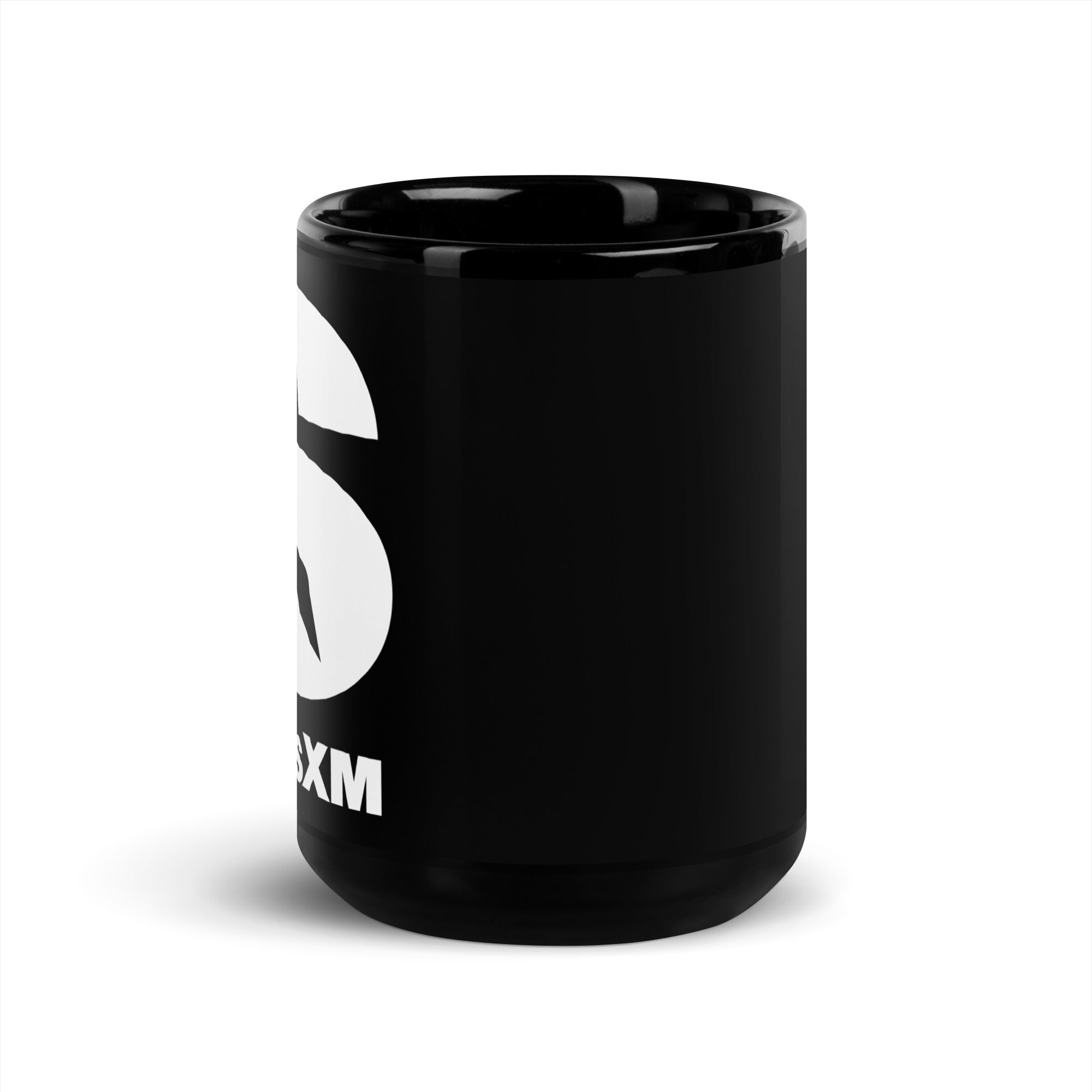 Black mug featuring the 'SiriusXM' logo with a large 'S' in white.