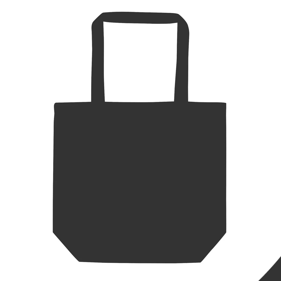 Back of eco tote bag - black.