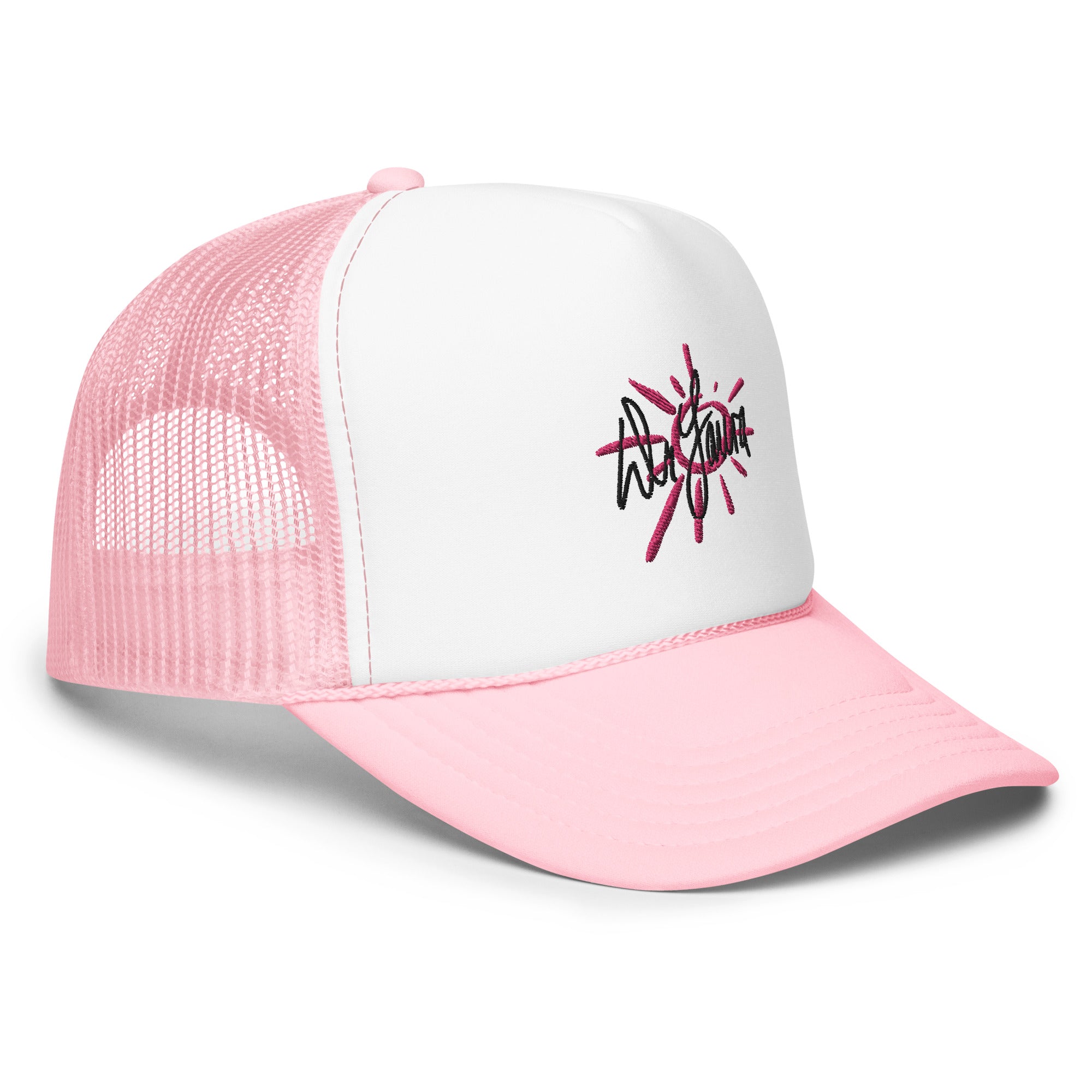 Dr. Laura: Trucker Hat (Pale Pink & White)
