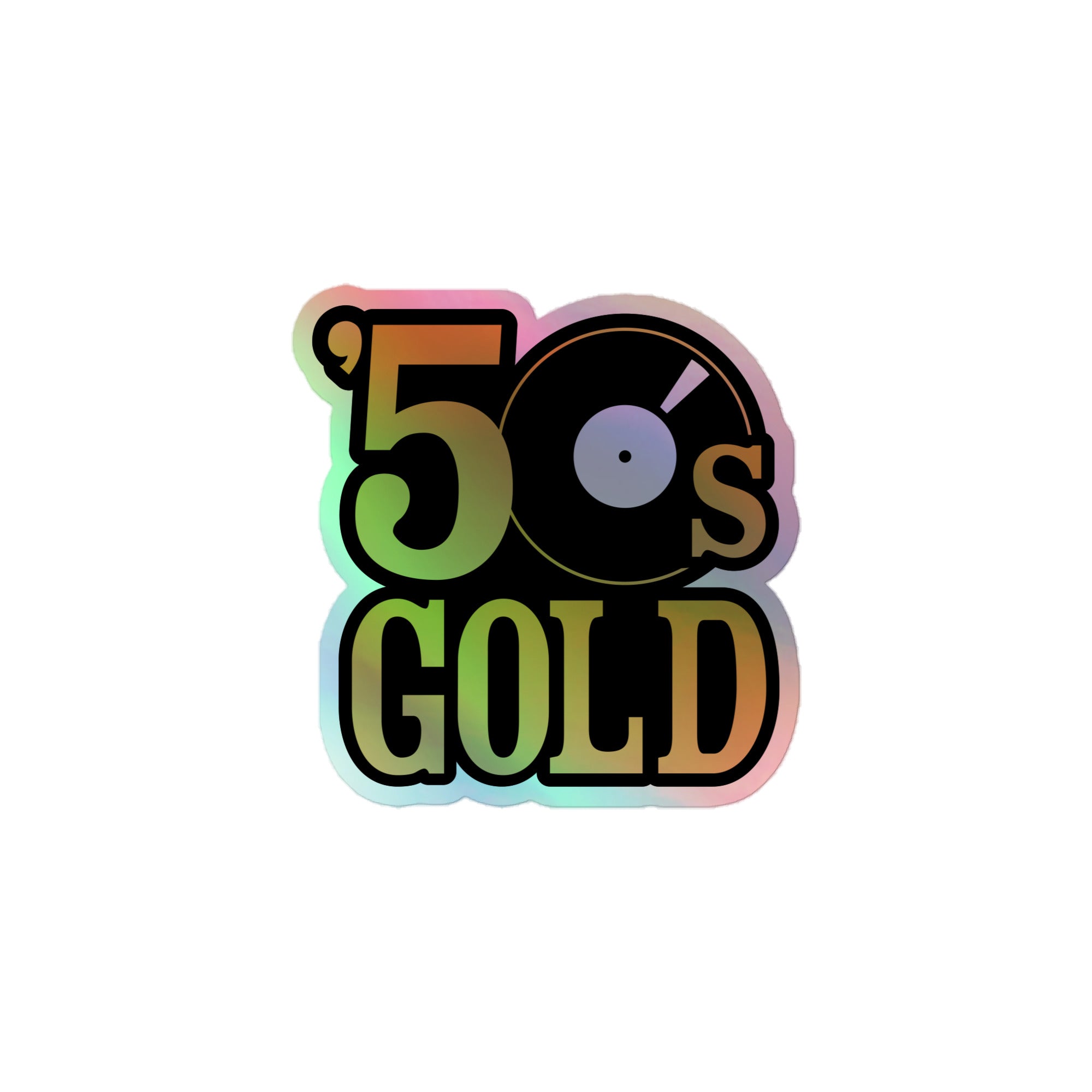 50s Gold: Holographic Sticker