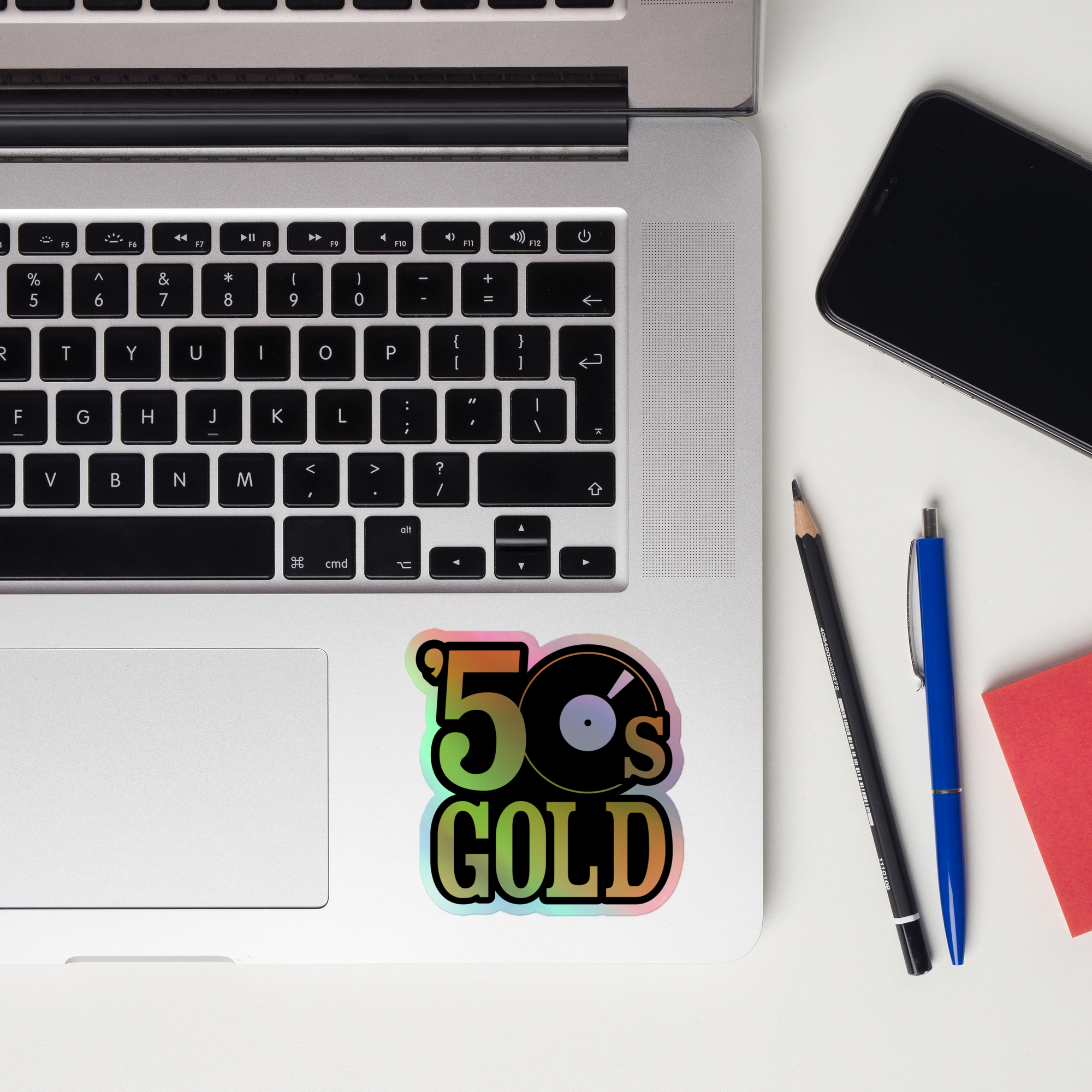 50s Gold: Holographic Sticker