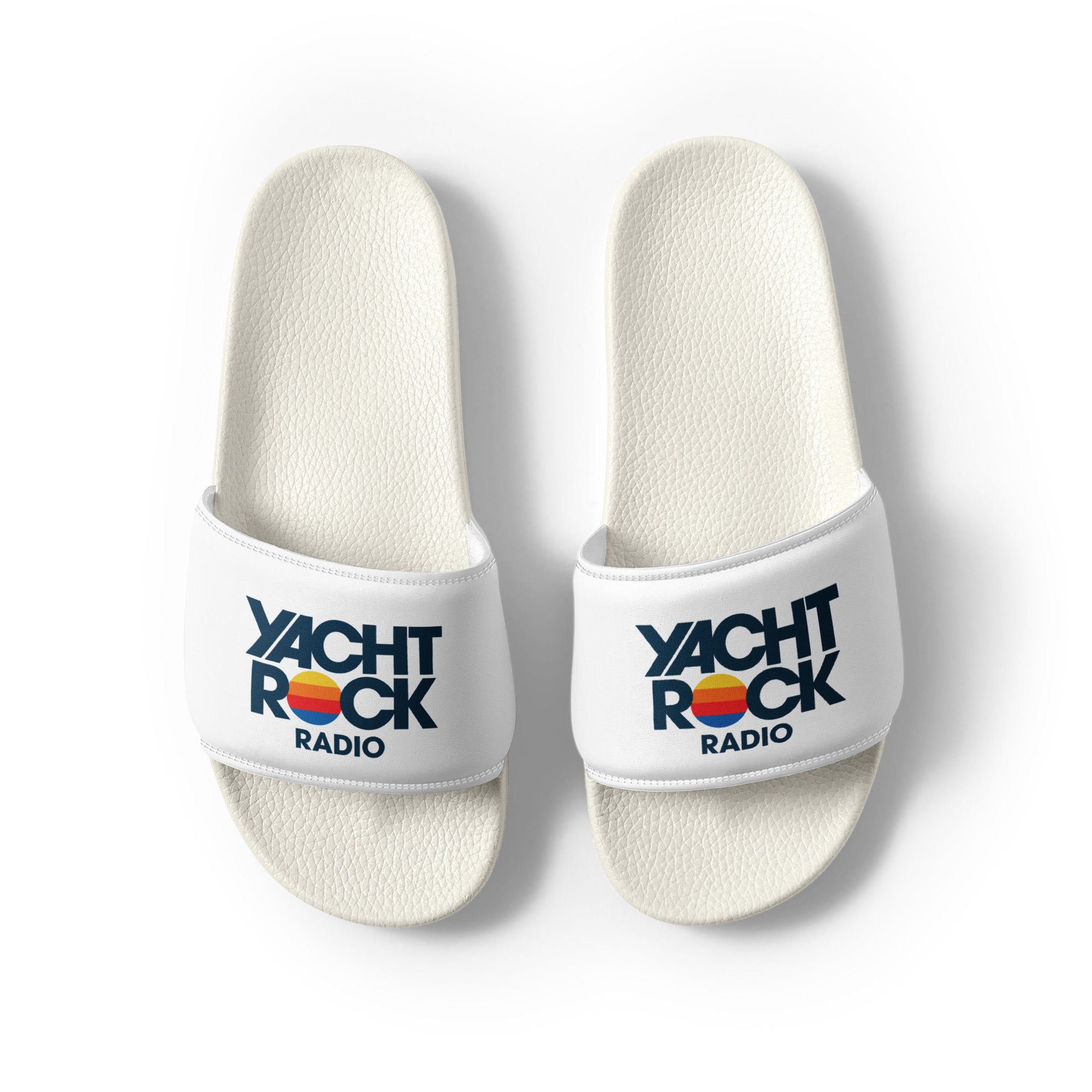 White slides with 'Yacht Rock Radio' logo on a white background