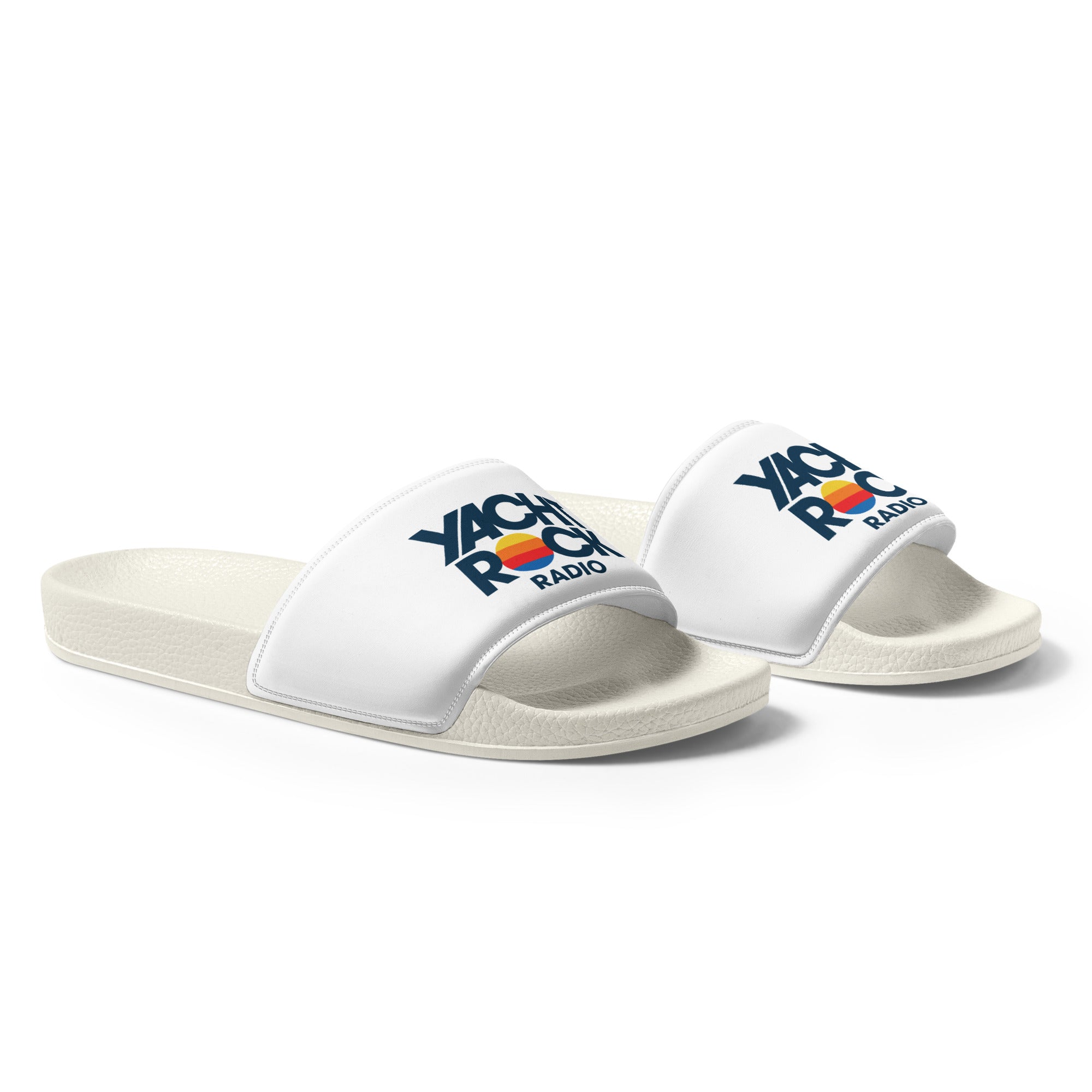 White slides with 'Yacht Rock Radio' logo on a white background