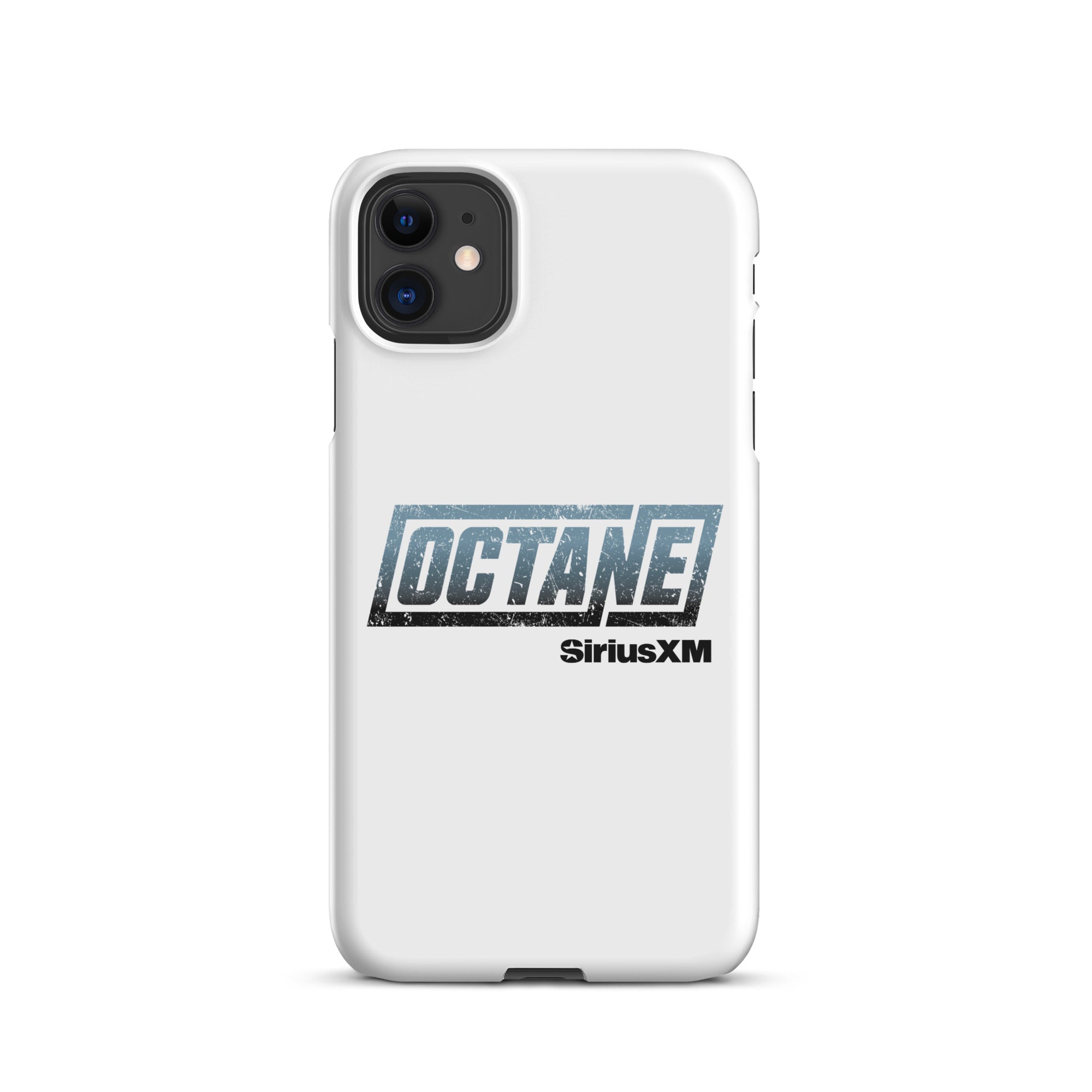 White phone case featuring the 'OCTANE' logo and 'SiriusXM' branding.
