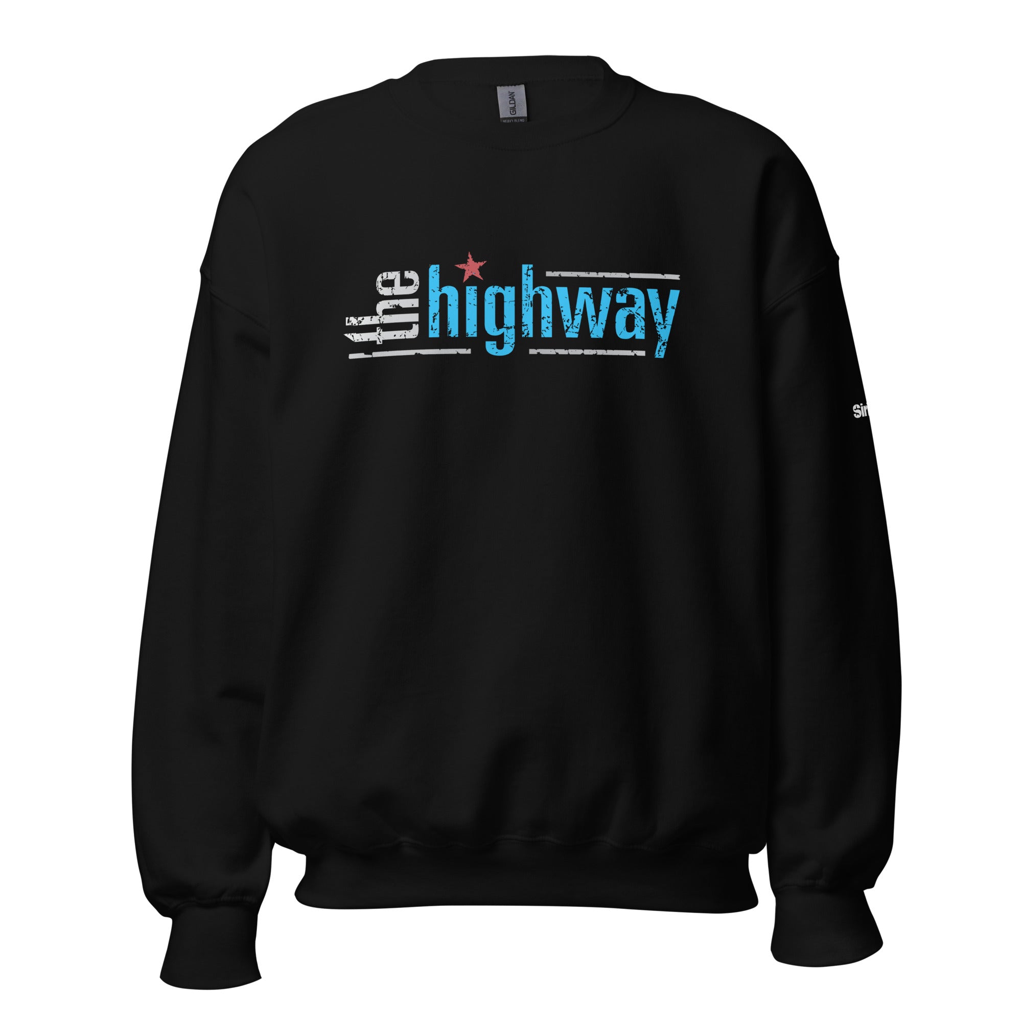 The Highway: Blue Logo Sweatshirt (Black)
