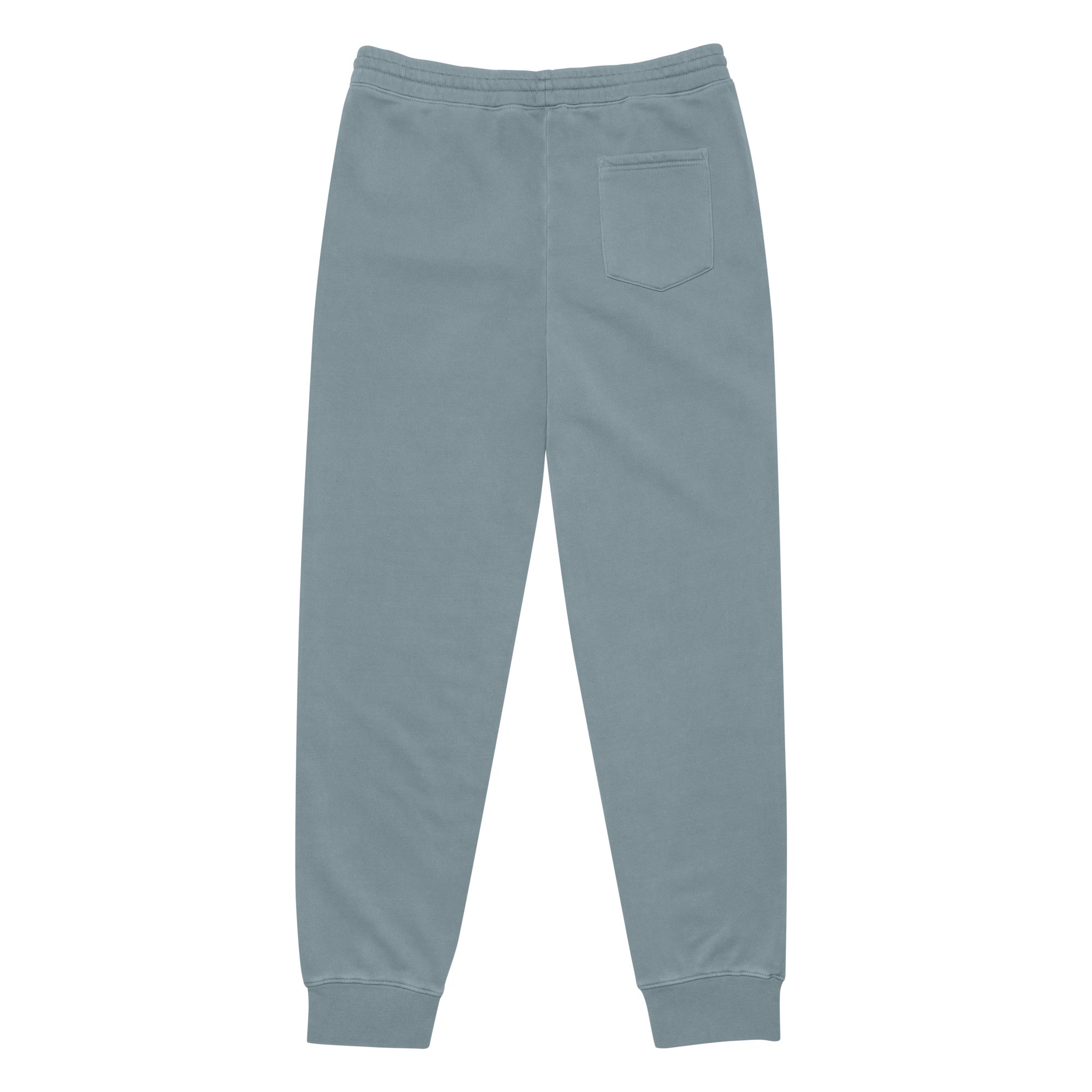 Light grey sweatpants with drawstring and white 'Dr. Laura' embroidered logo.