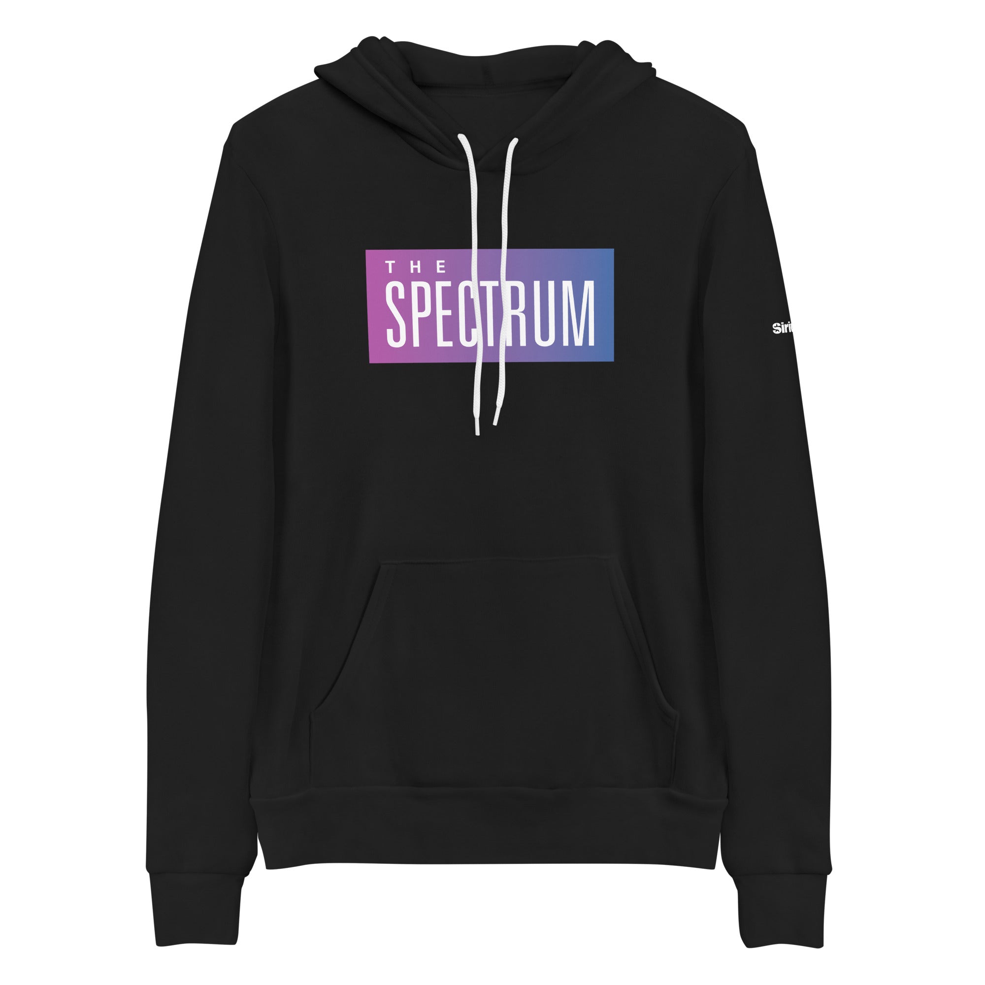 Black hoodie featuring 'THE SPECTRUM' logo in purple and blue gradient colors on the front.