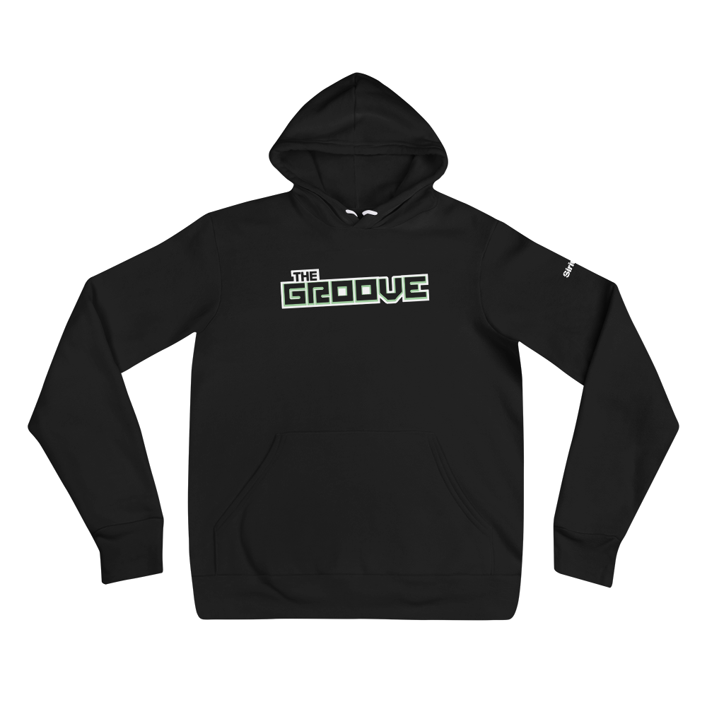 Black hoodie with 'THE GROOVE' prominently printed in a stylish font.