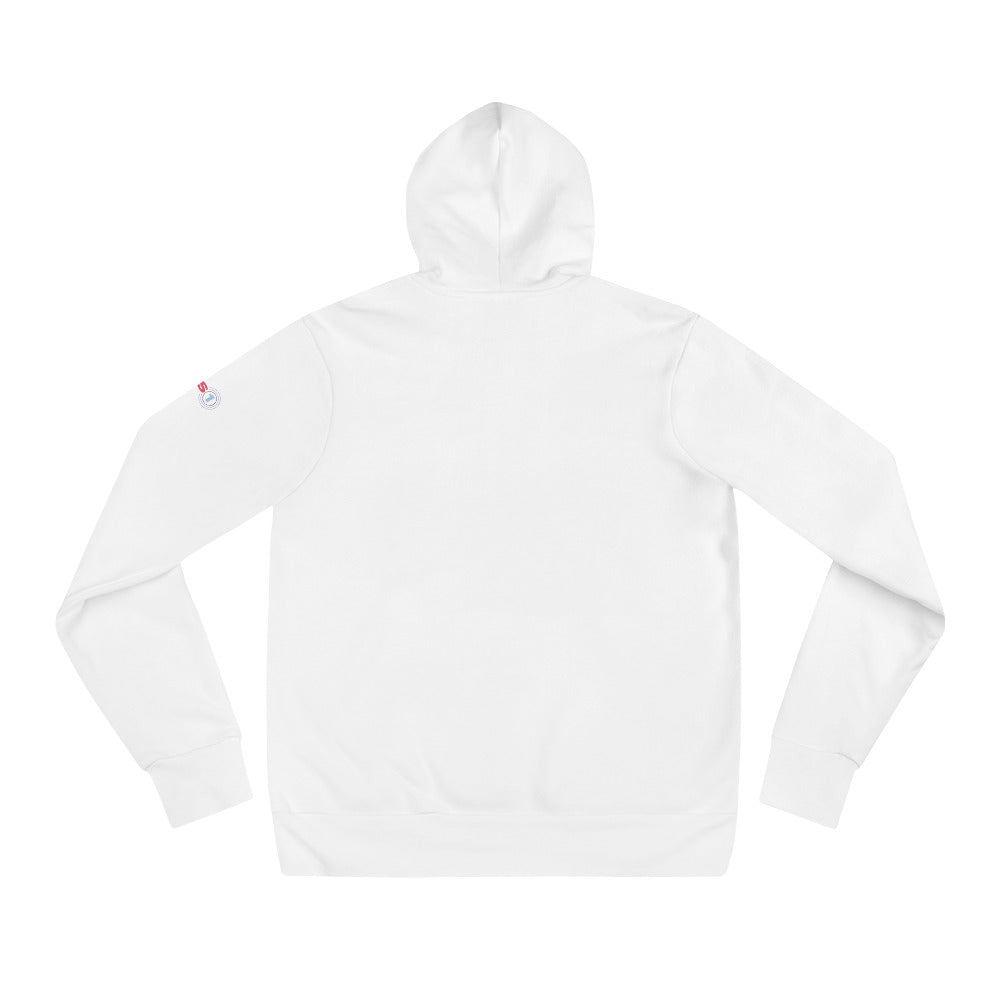 White hoodie on a white background