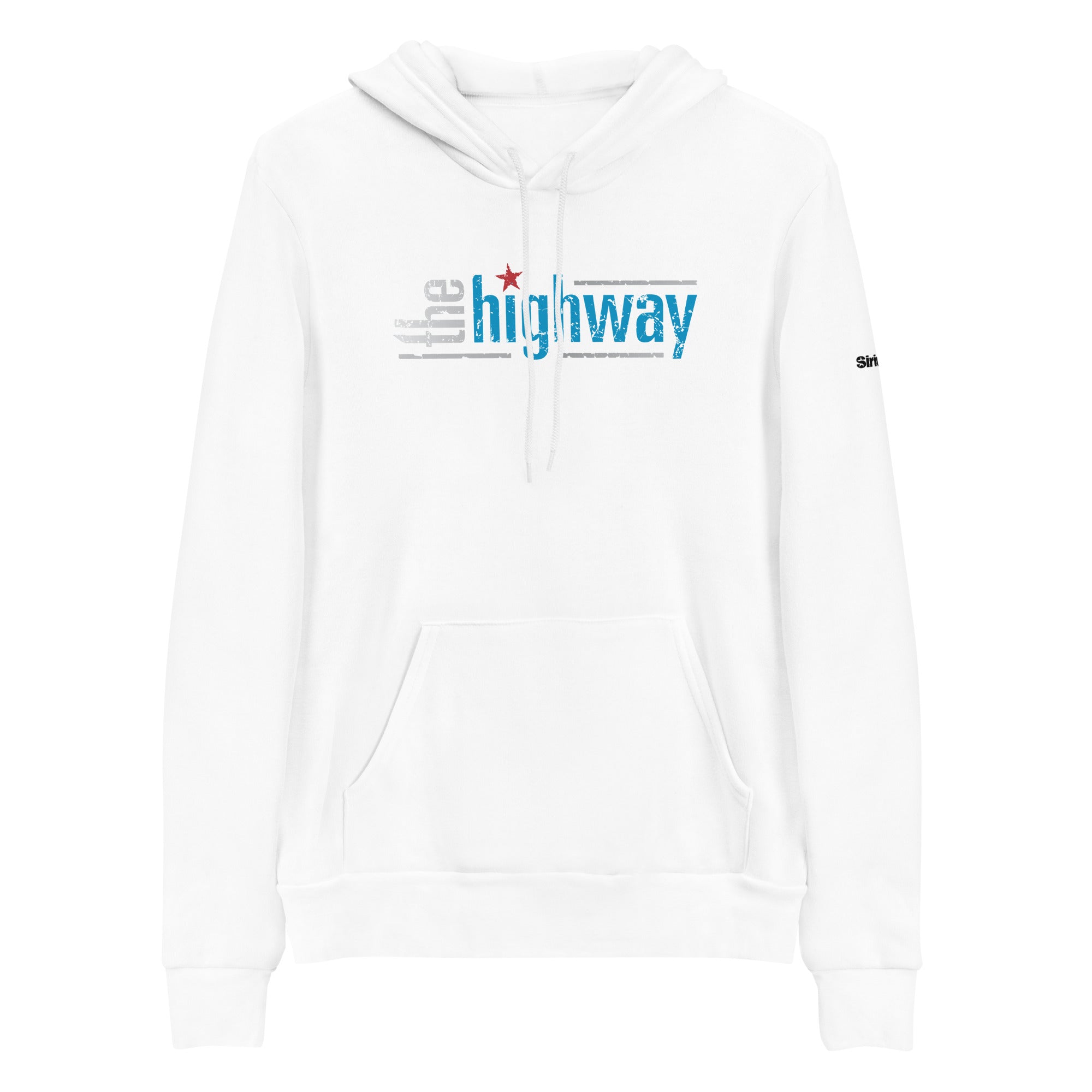 The Highway: Blue Logo Hoodie (White)