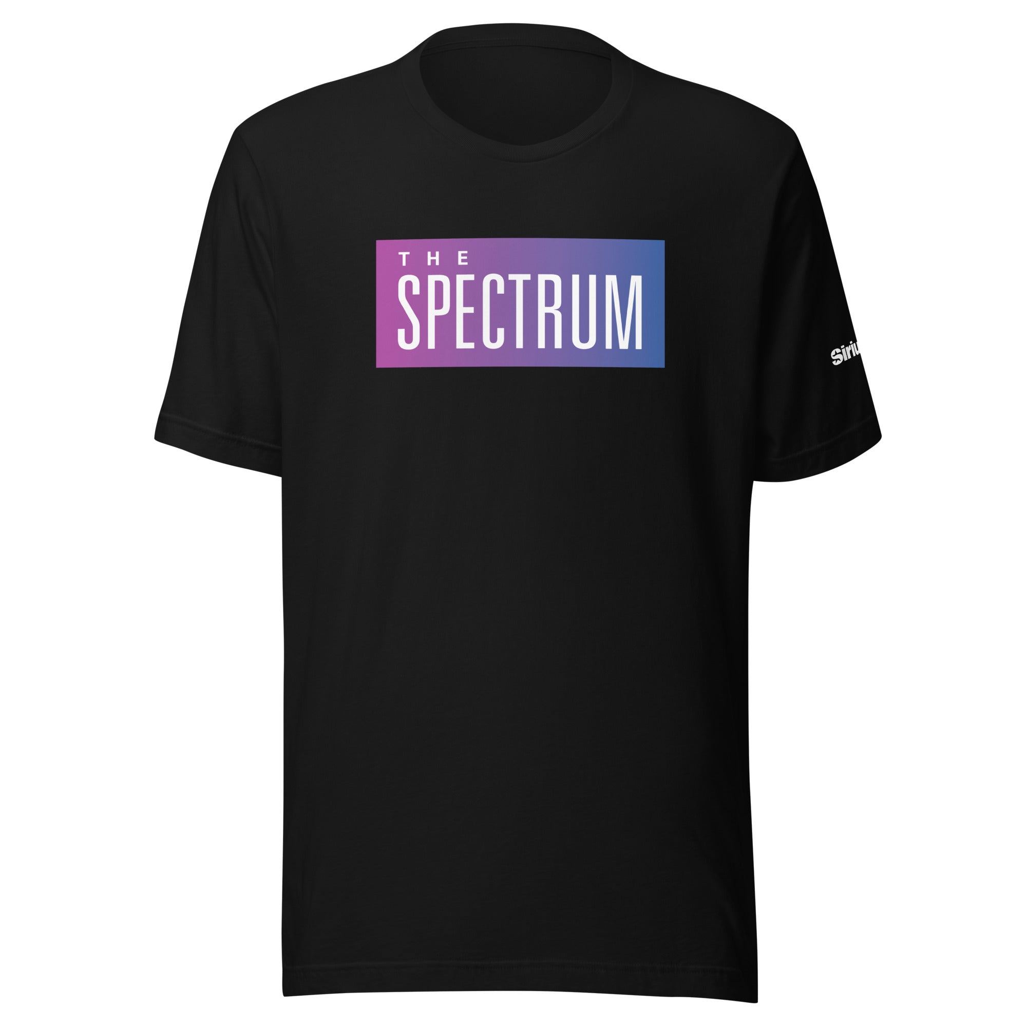 Black t-shirt featuring the text 'THE SPECTRUM' in a gradient of purple and blue.