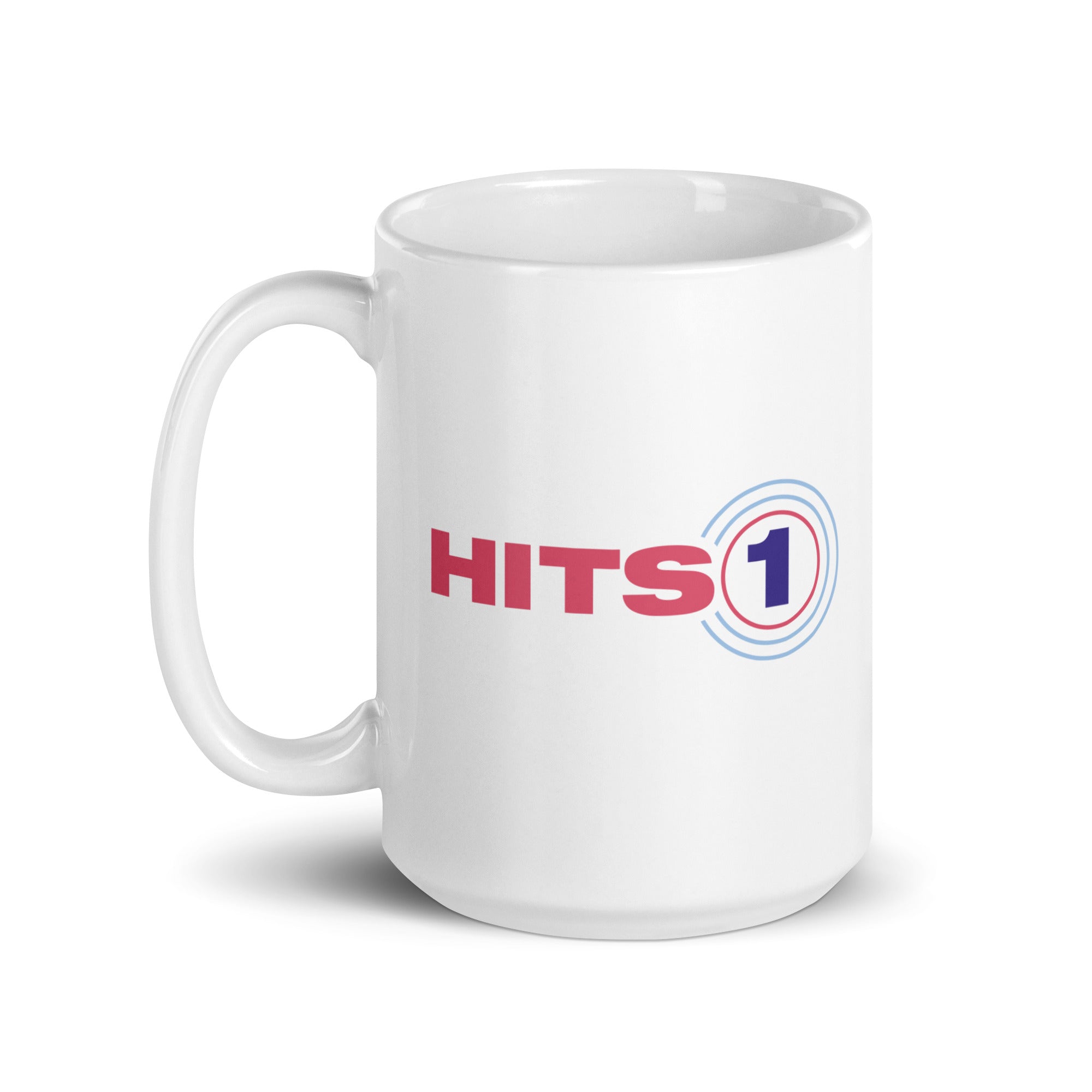 White Mug with 'Hits 1' logo