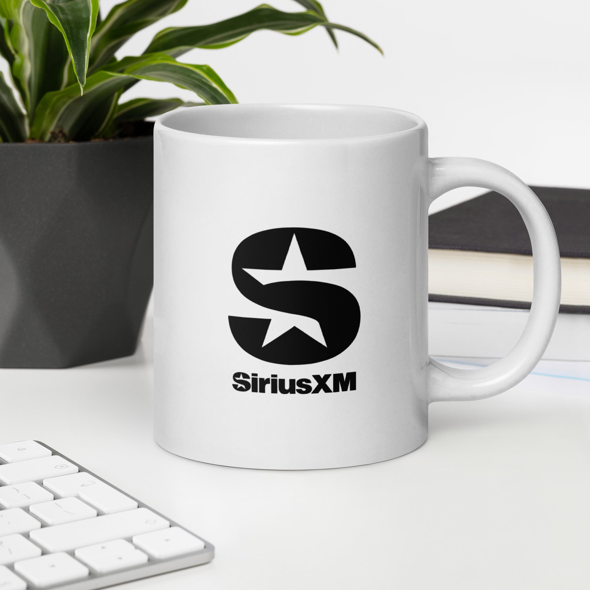 White Mug with 'SiriusXM' logo