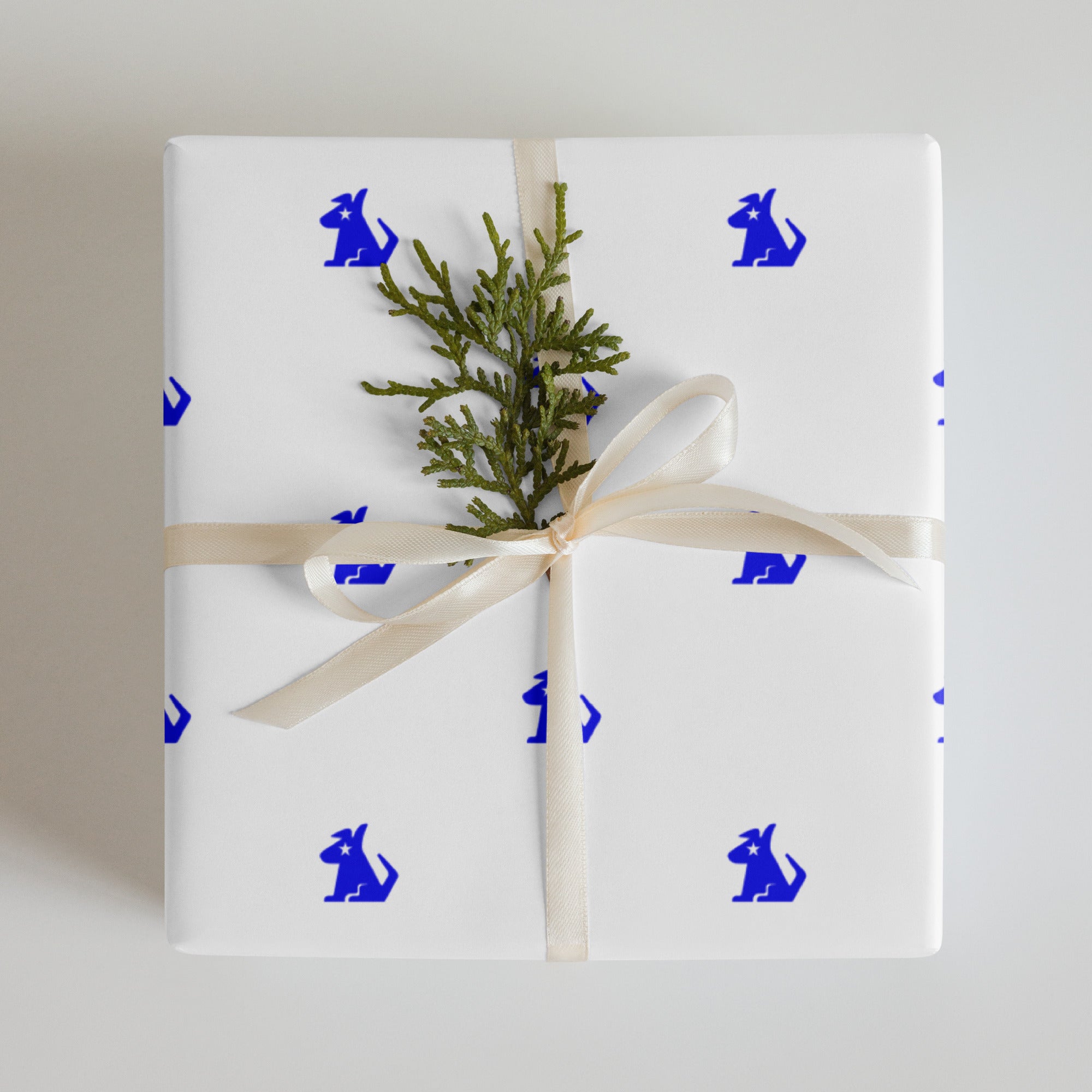 Gift in white wrapping paper featuring 'SiriusXM' branding.